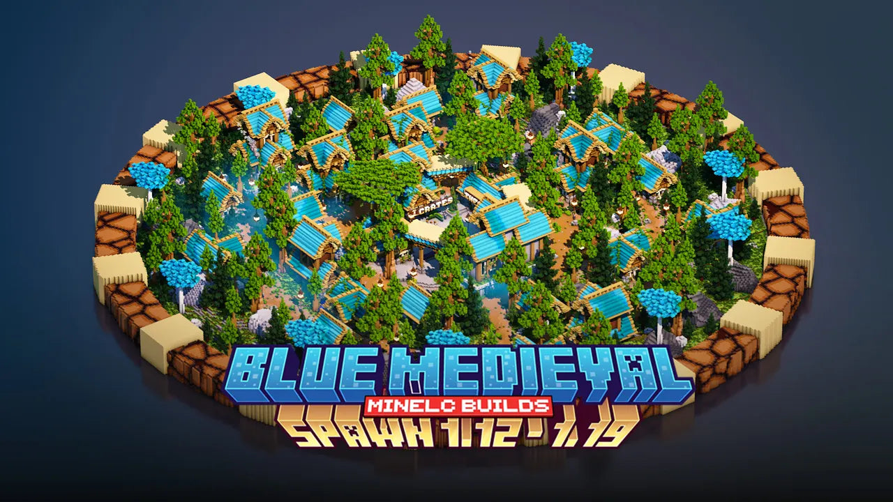 🏰 Blue Medieval Village Spawn 🏰 