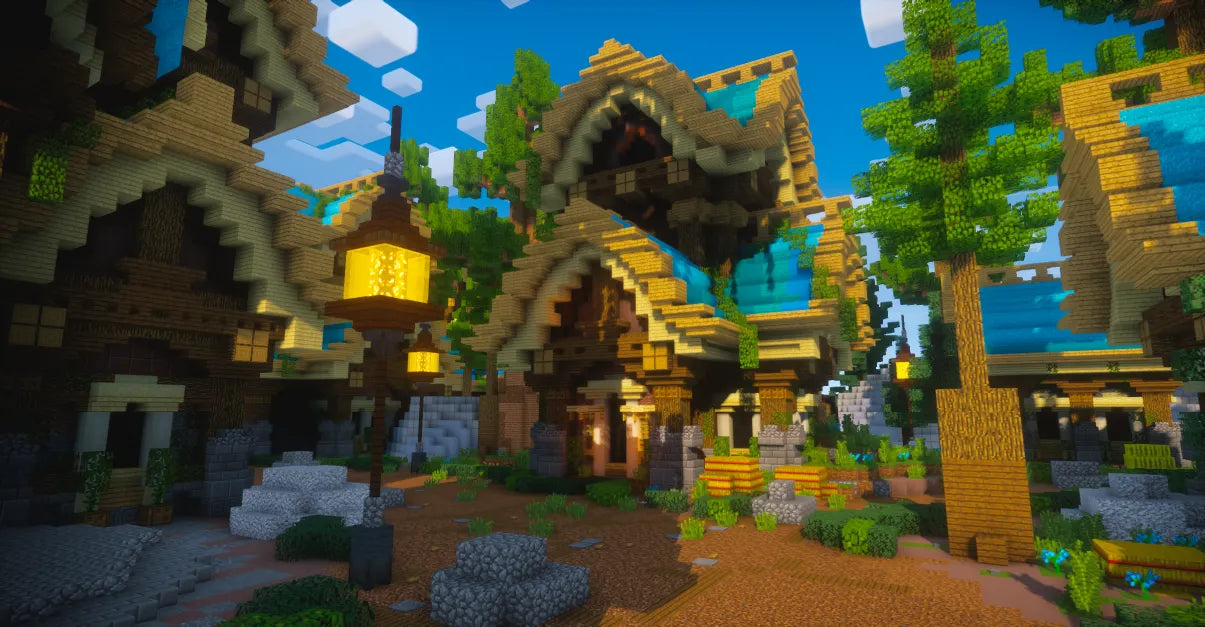 🏰 Blue Medieval Village Spawn 🏰 